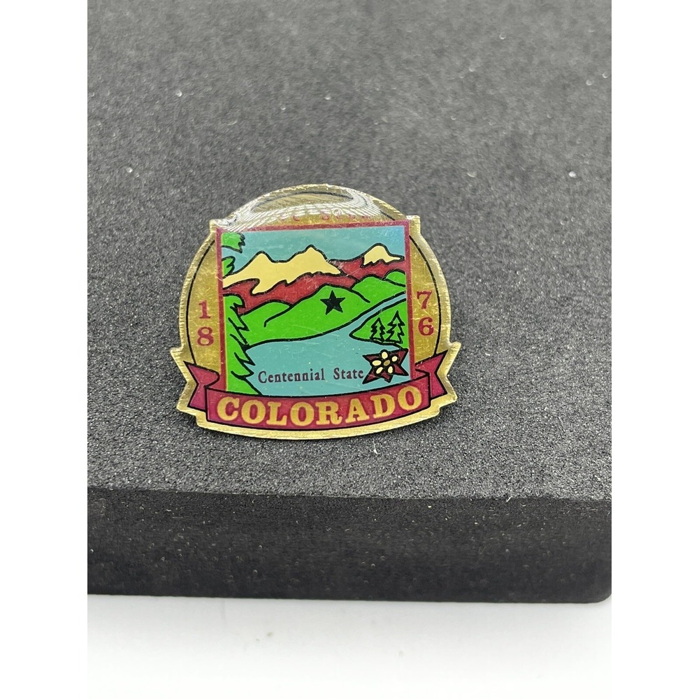 Colorado Centennial State 1876 Vintage Enamel Lapel Pin